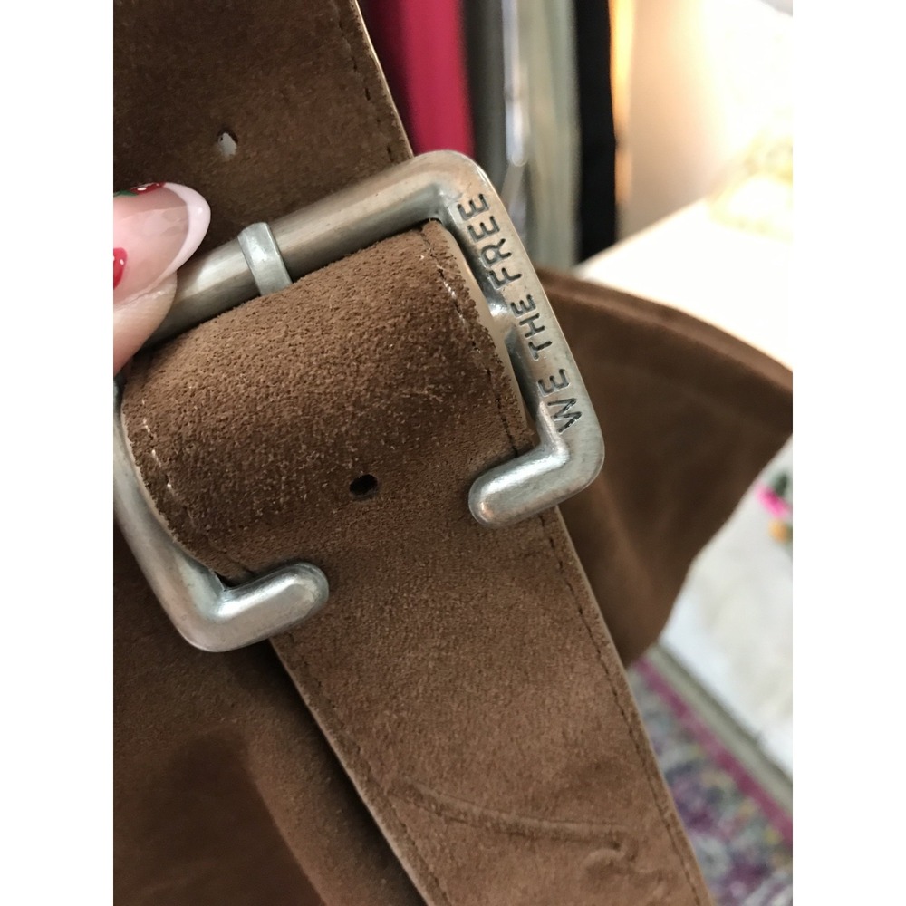 Free People We The Free Honor Hobo Bag cow Leather Saddle Brown - Picture 8 of 9